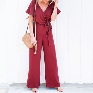 Leith maroon jumpsuit